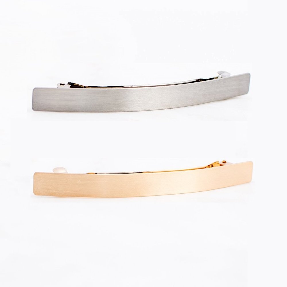 Aili's Corner Matte Silver & Gold Hair Clip Set